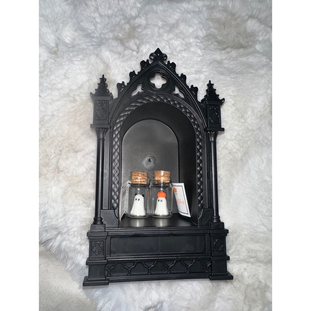 Target Halloween Mini Ghosts in Jars with Gothic Display Shelf